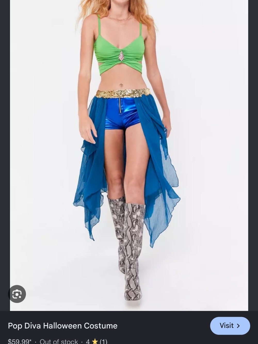 NWT Britney Spears mtv vans 2001 snake charmer costume urban outfitters